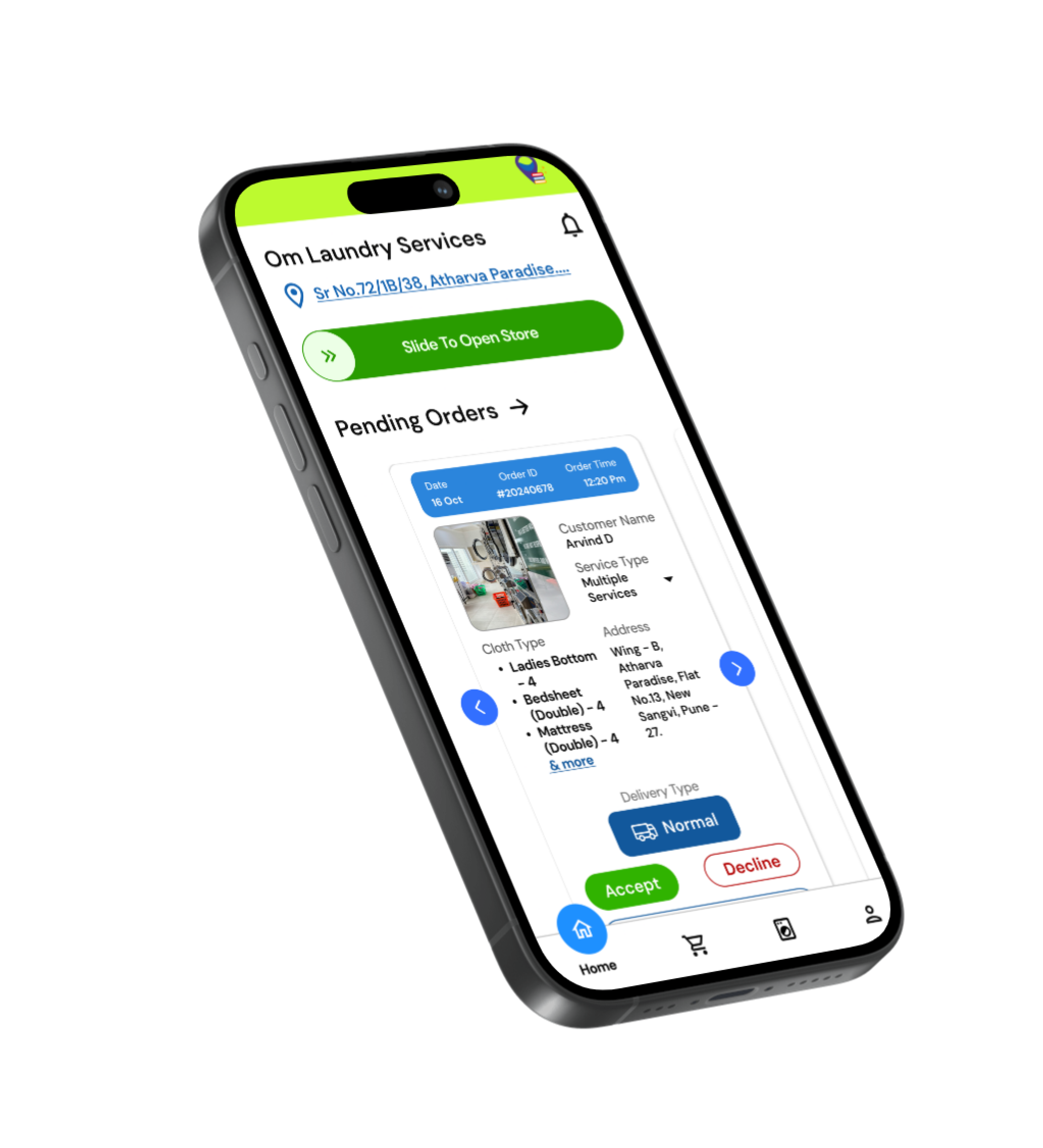 Vendor App Layout